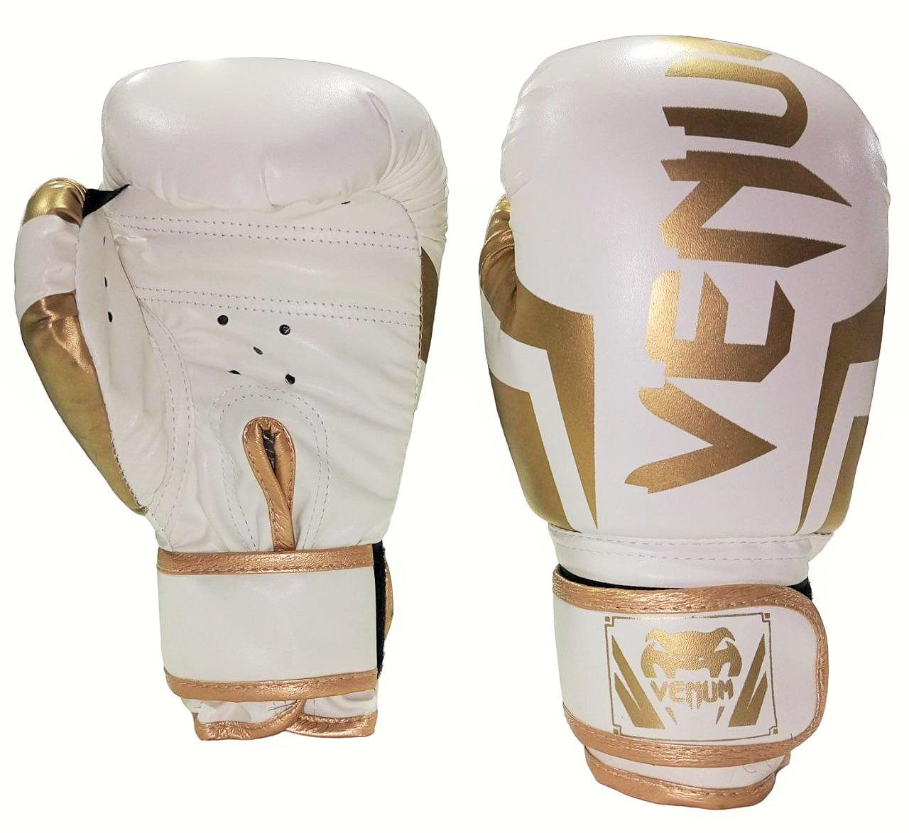 Перчатки боксерские Venum 12 Oz White/Gold (151274) - фото 5