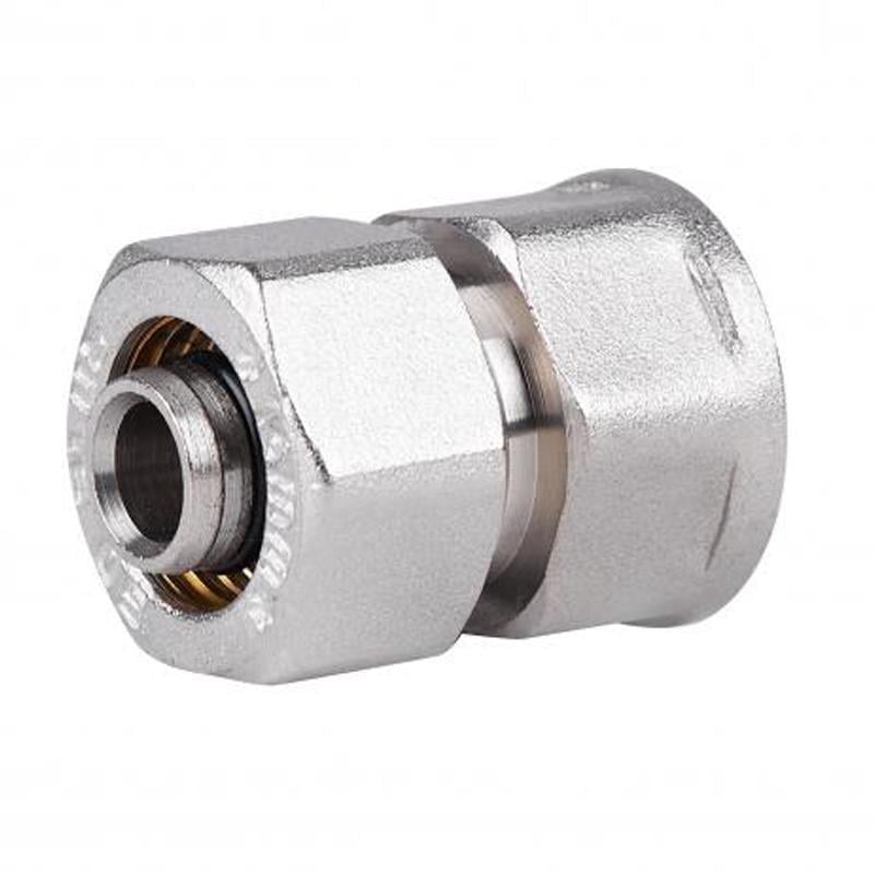 Муфта переходная латунная Thermo Alliance Standart 16х1/2"В никелированная для металлопластиковых труб (SD153W1615)