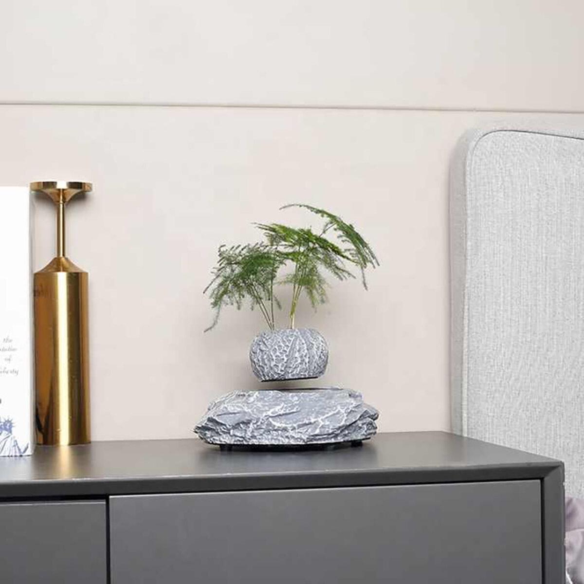 Горщик для рослин магнітний левітуючий HCNT Magnetic Levitating Pot M5B-P ABS Grey (M005B-P) - фото 3 Горщик для рослин магнітний левітуючий HCNT Magnetic Levitating Pot M5B-P ABS Grey (M005B-P) - фото 3