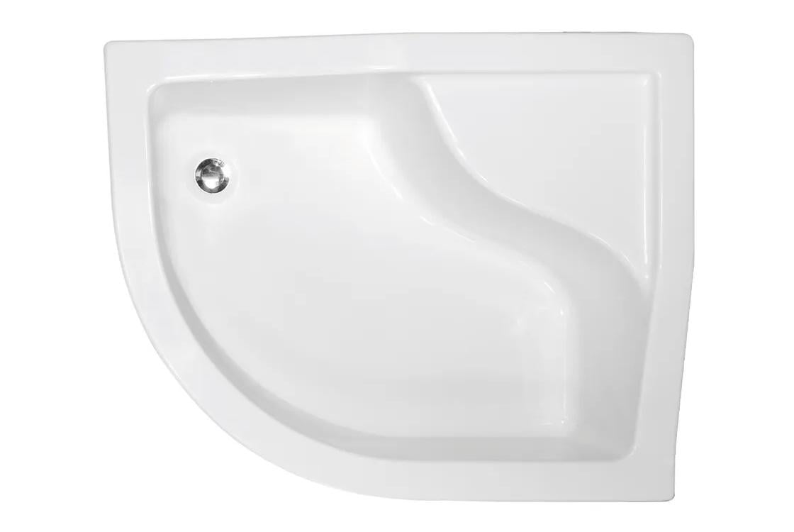 Душевой поддон Besco MAXI R глубокий ассиметричный акриловый правосторонний 100х80х35 см (1246722060)