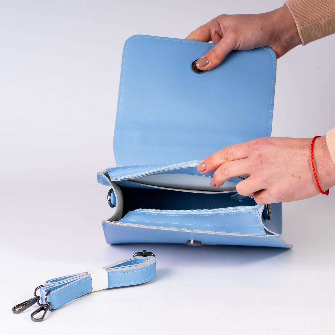 Сумка женская кросс-боди XENIA № 08-24 Голубой - фото 4 Сумка женская кросс-боди XENIA № 08-24 Голубой - фото 4