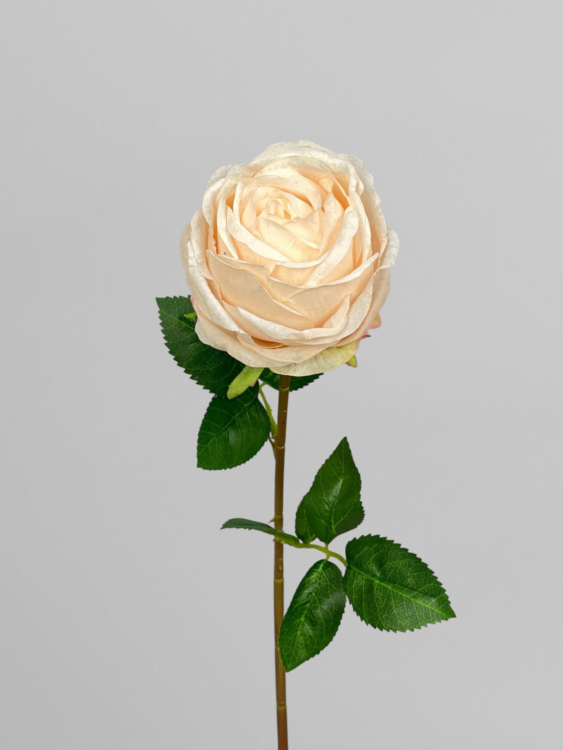 Искусственная роза сатиновая на стебле 59 см Кремовый (К02135)