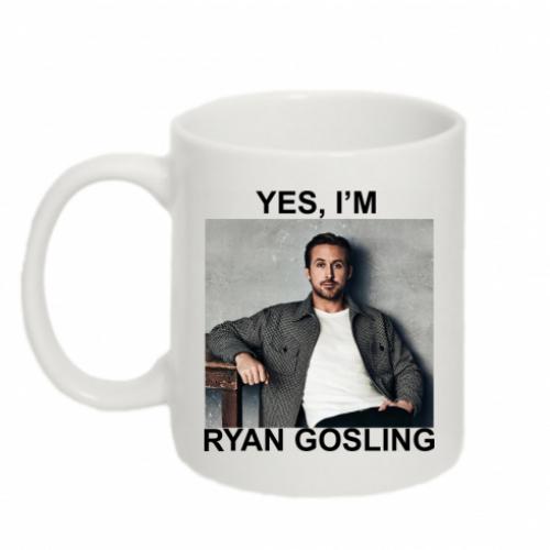 Чашка керамическая "Yes, i'm Ryan Gosling" 320 мл Белый (16061445-1-195420)