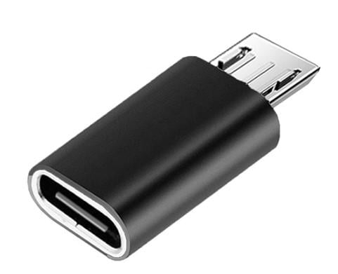 Адаптер - перехідник Type-C - micro USB GT Black (61581884324) - фото 1