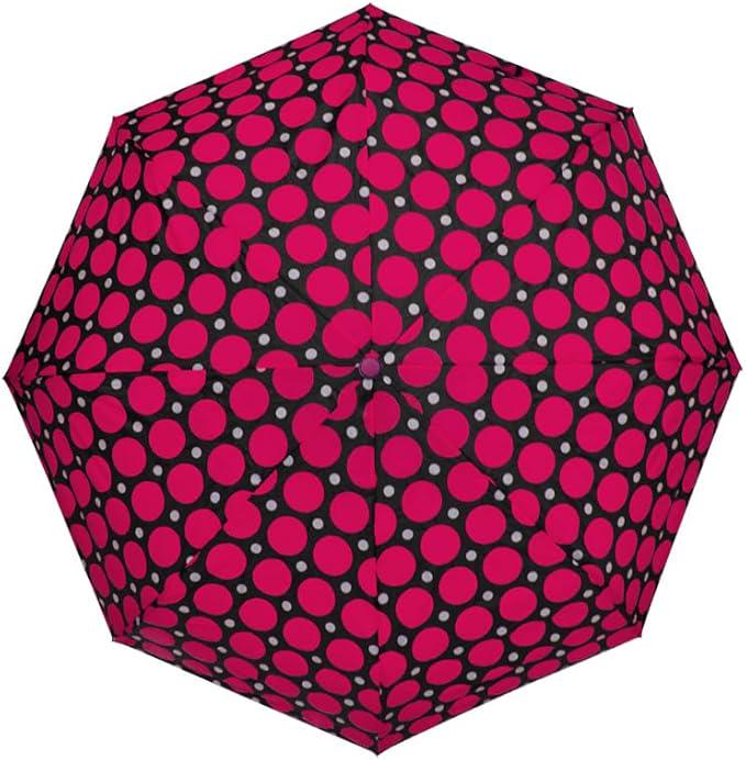 Парасолька складна автомат Dots 8 спиць купол 95 см Red (28915387) - фото 1