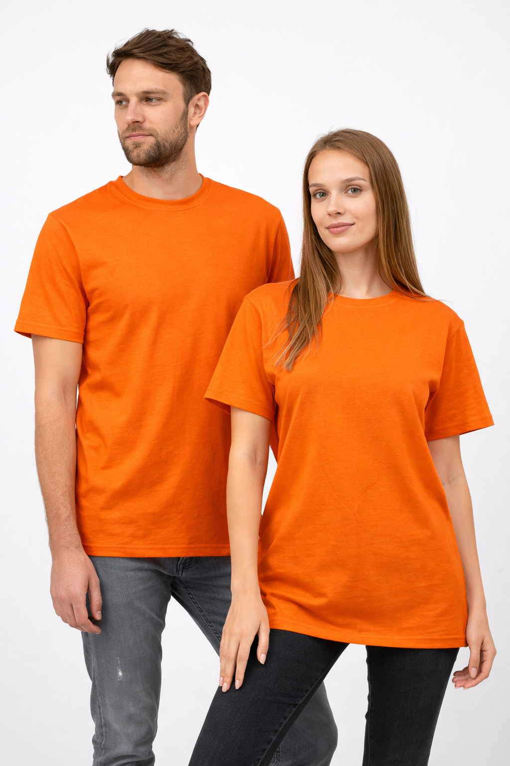 Футболка базовый хлопок 5XL Оранжевый (4368)
