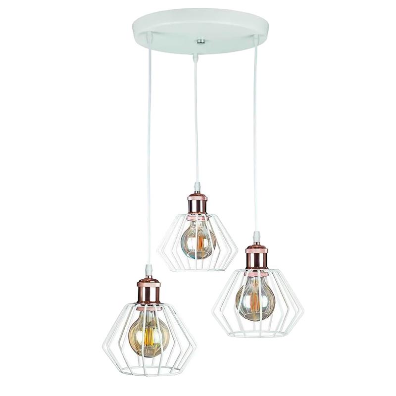 Люстра подвесная Light House LS-17196F-3 RG 300 Белый/Медь