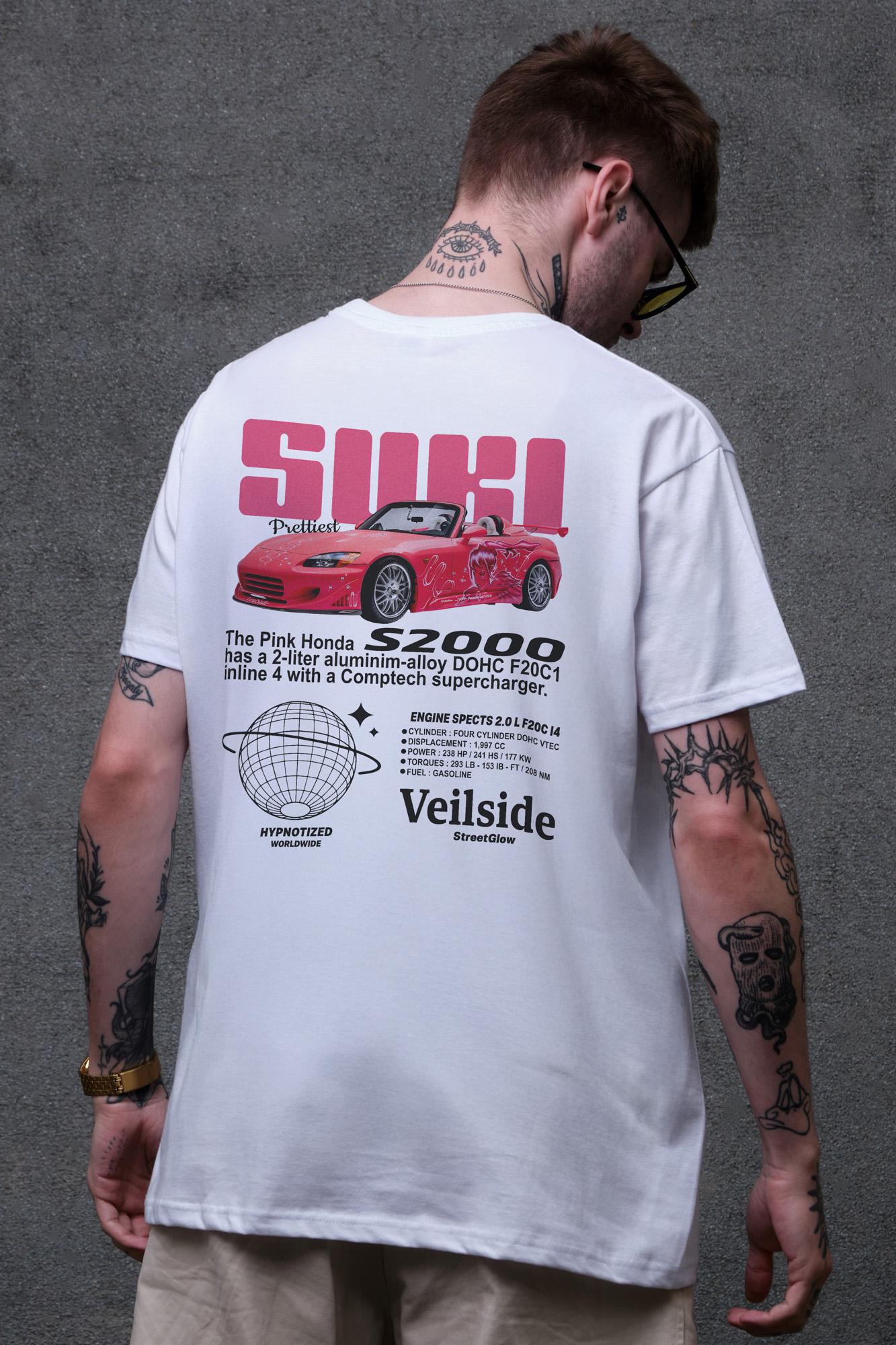 Футболка мужская Without с принтом Suki оверсайз L/XL White (L8049512)