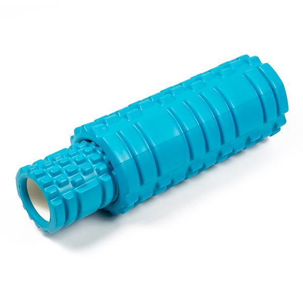 Массажный ролик EasyFit Grid Roller Double 33 см двойной Бирюзовый