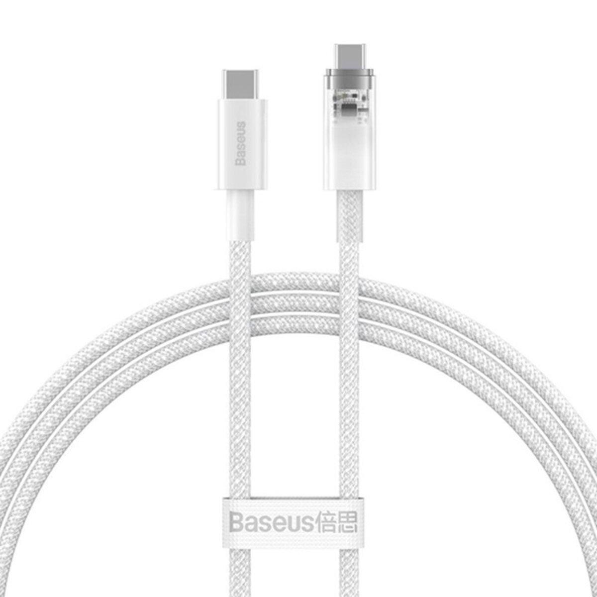 Кабель BASEUS Explorer Series FastCharging Cable Type-C to Type-C 100W 1 м Stellar White (P10319703221-00)
