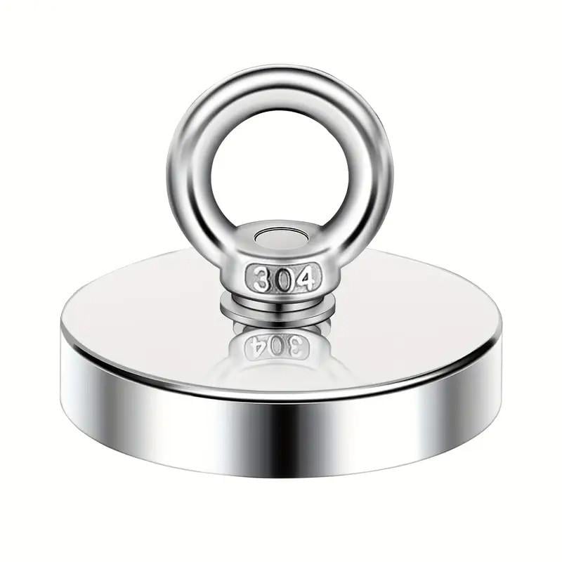 Неодимовый магнит с поисковым кольцом 60 мм до140 кг