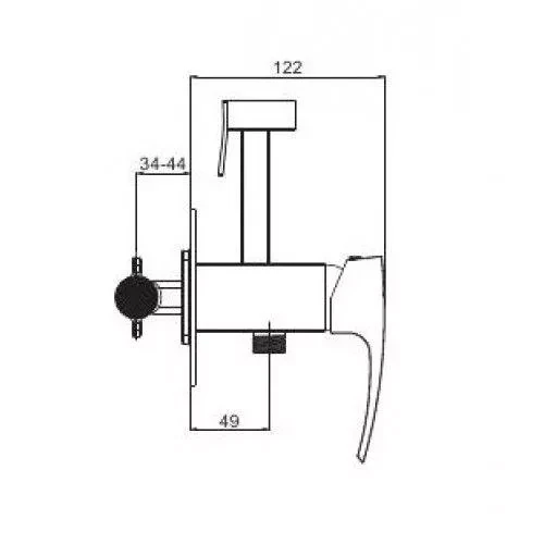 Гигиенический душ скрытого монтажа Gappo G7207-9 Графит (G7207-9) - фото 5 Гигиенический душ скрытого монтажа Gappo G7207-9 Графит (G7207-9) - фото 5