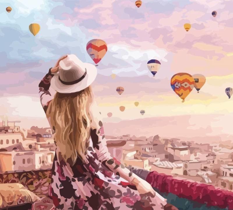 Картина по номерам Rosa Воздушные шары/Каппадокия 35х45 см (N00013233)
