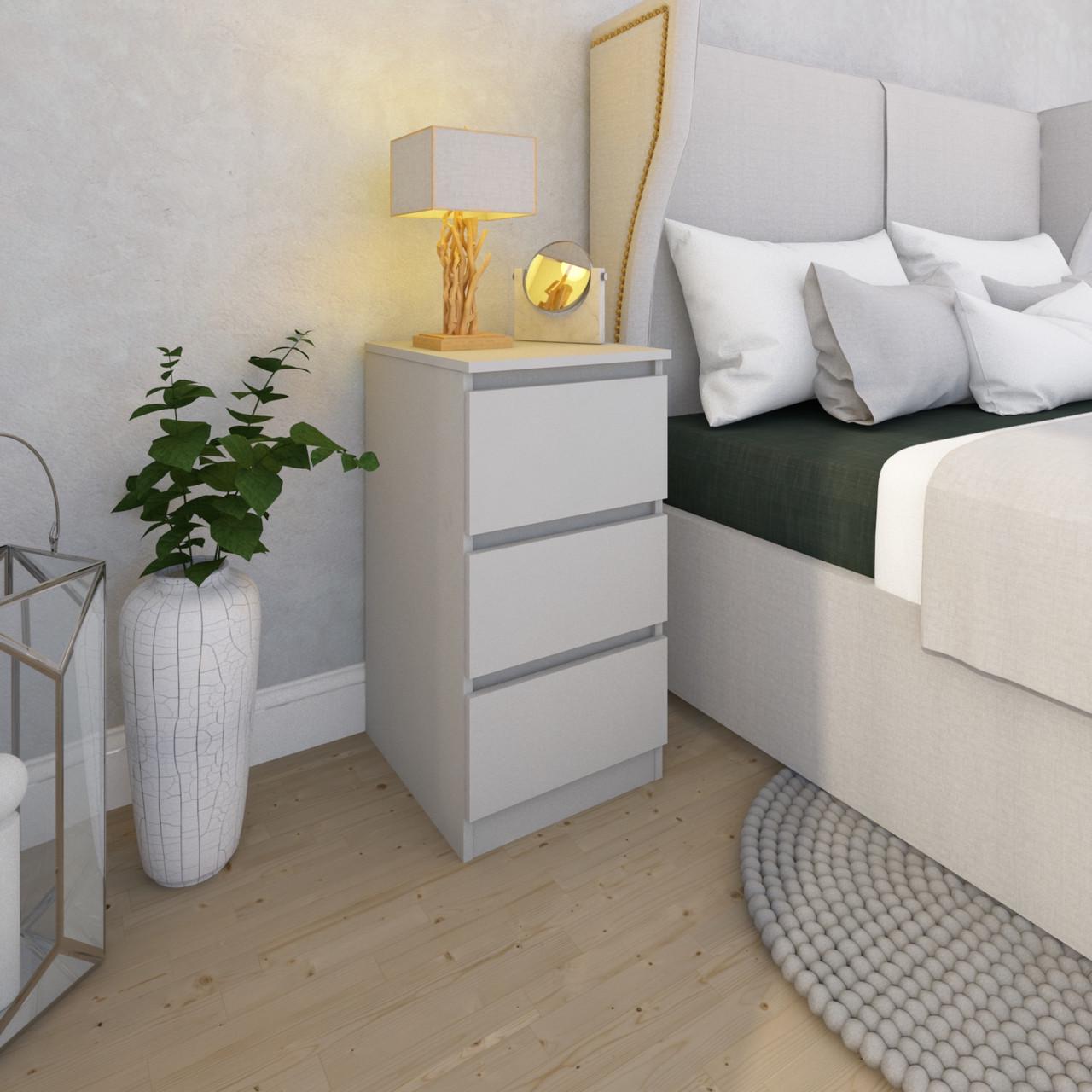 Комод MEBEX на 3 ящика 50х40х77,4 см Светло-серый (VM3B500LG) - фото 1