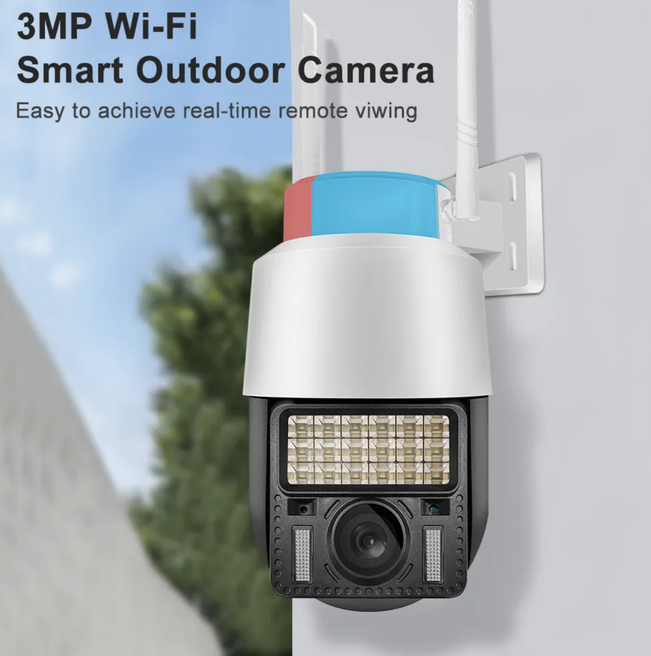 Камера IP вулична 3МП Wi-Fi Verto VRT-C166 FHD 3MP Outdoor WiFi PTZ 1920x1080 поворотна (1853263069) - фото 3