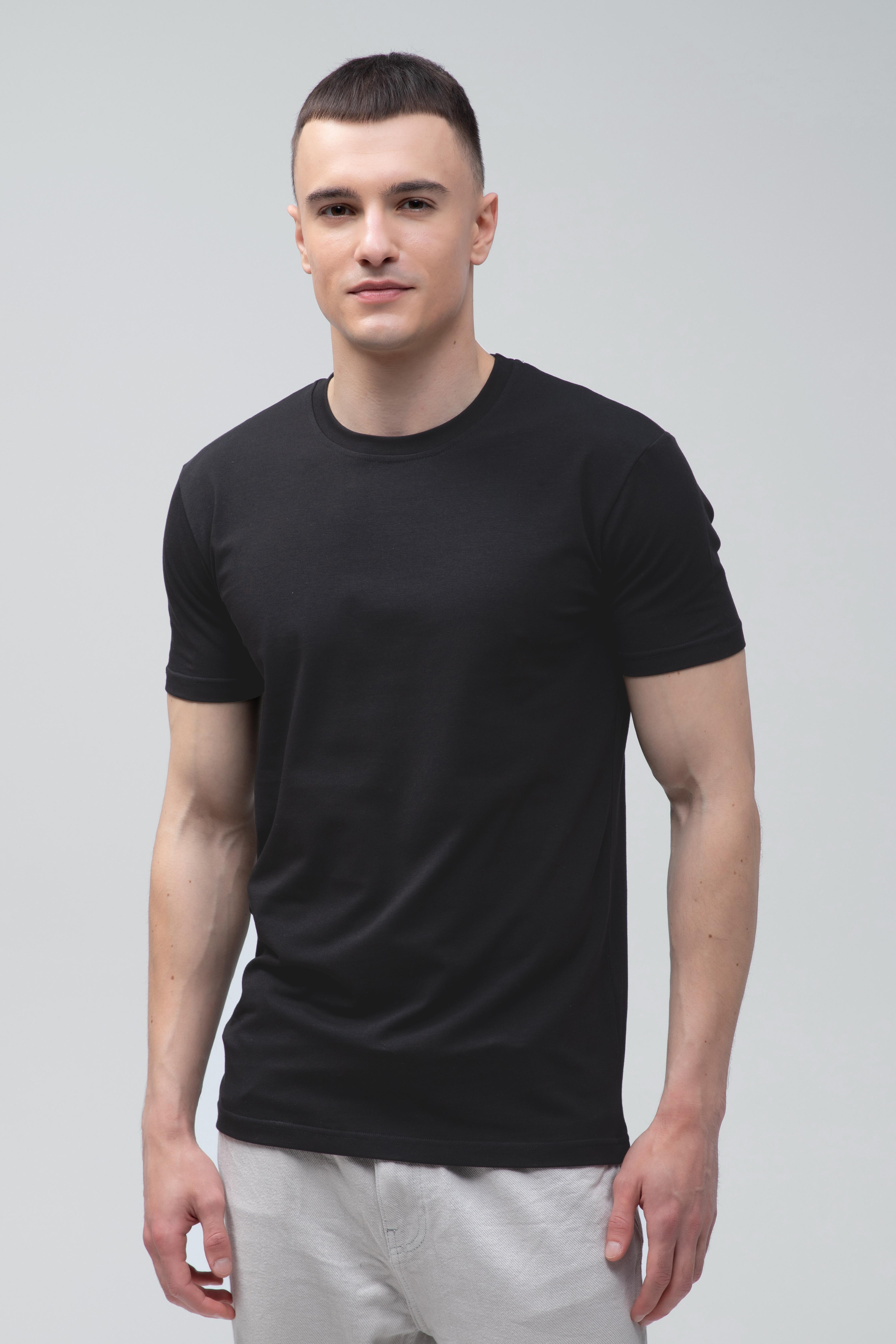 Футболка мужская базовая Ray Premium Fit 3XL Черный (0102-Black)