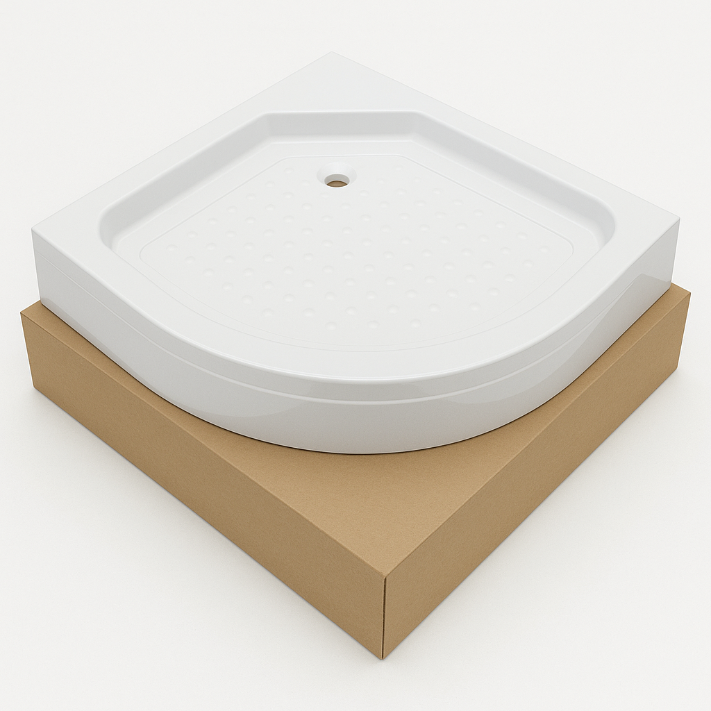 Душевой поддон KO&PO полукруглый акриловый 80х80х15 см (C10310)