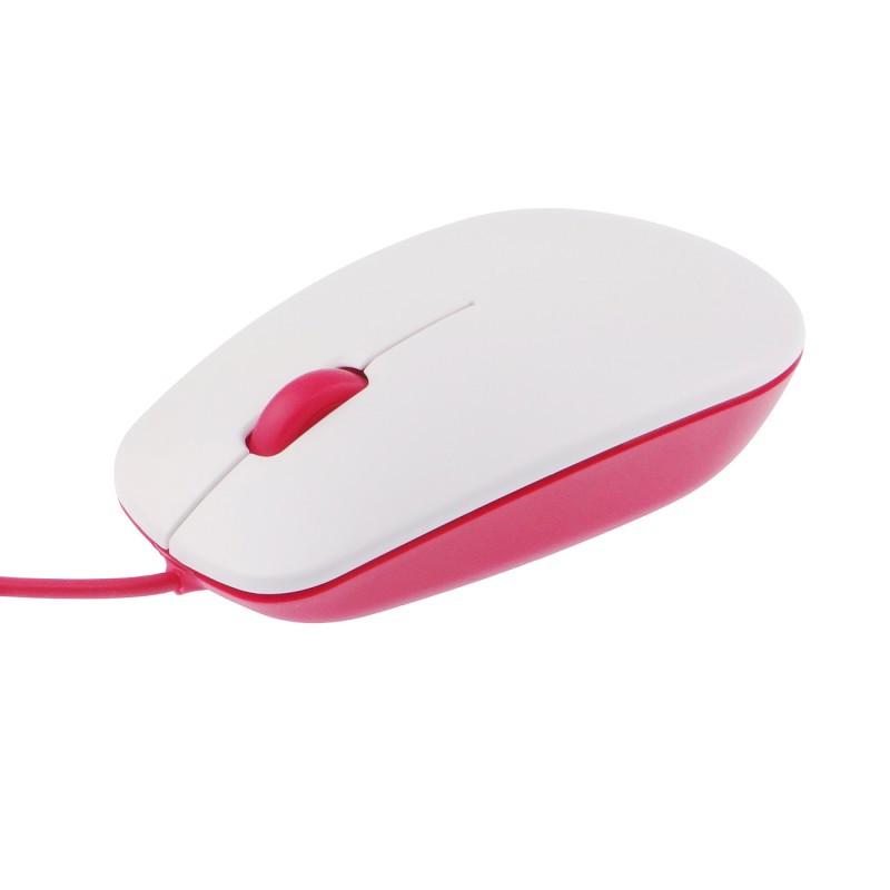 Мышь оптическая Raspberry Pi Белый/Красный - фото 2