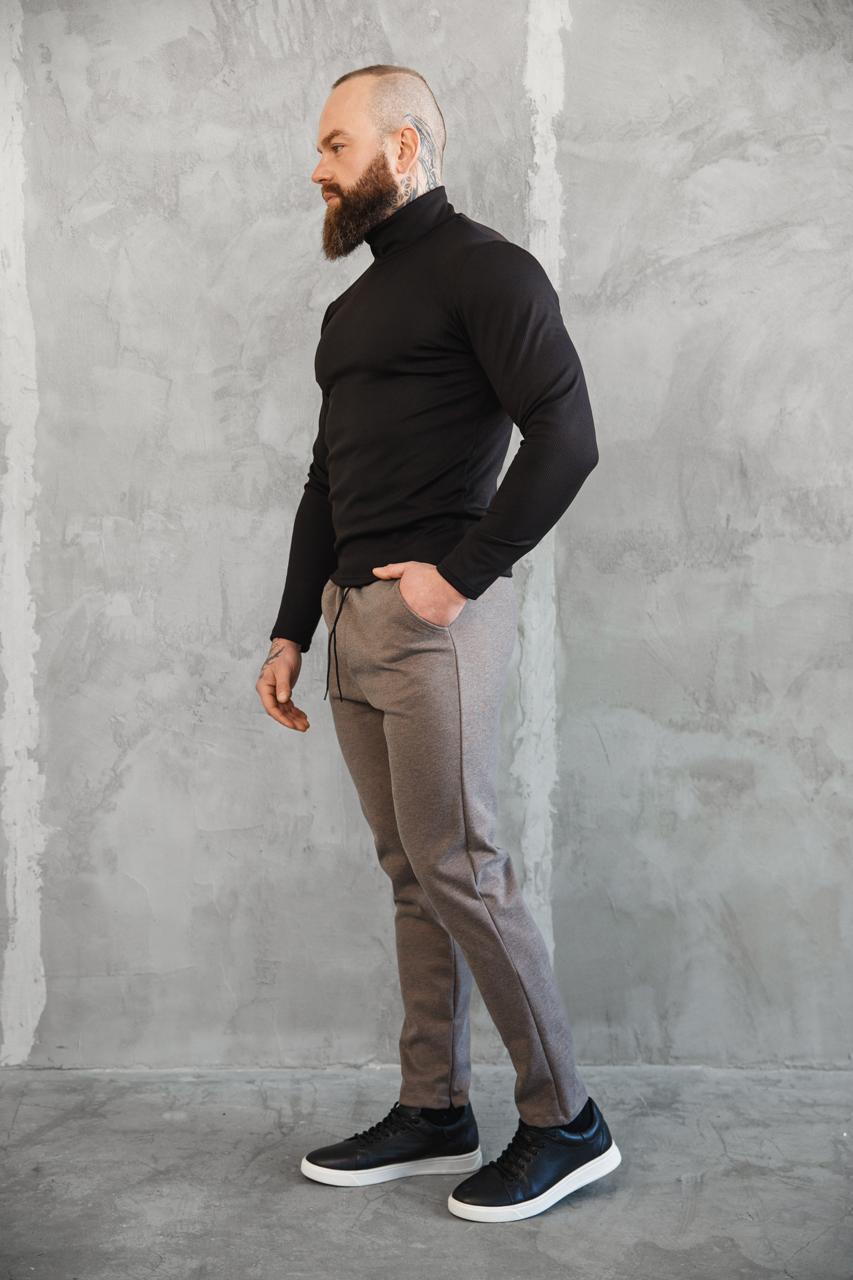 Штани чоловічі зимові slim-fit J0027 на флісі XL Коричнево-бежевий (J0027/2/4) - фото 6 Штани чоловічі зимові slim-fit J0027 на флісі XL Коричнево-бежевий (J0027/2/4) - фото 6
