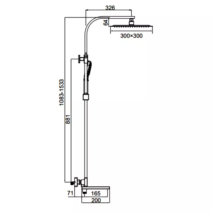Душова система з термостатом Faop A2409-40 3-режими Хром - фото 7 Душова система з термостатом Faop A2409-40 3-режими Хром - фото 7