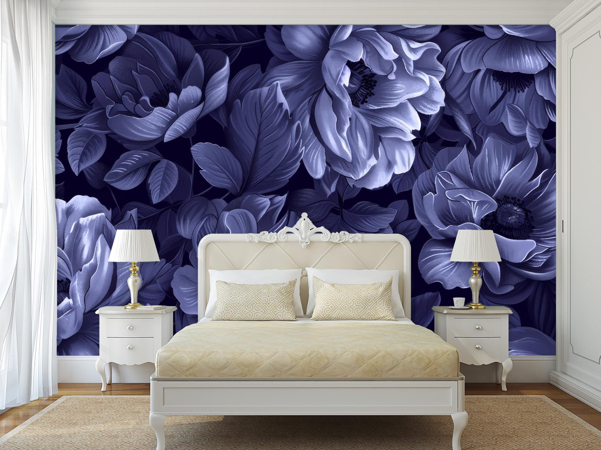 Фотообои флизелиновые Upstream Темно-синие цветы 315х210 см (VINT-012/5) - фото 4 Фотообои флизелиновые Upstream Темно-синие цветы 315х210 см (VINT-012/5) - фото 4