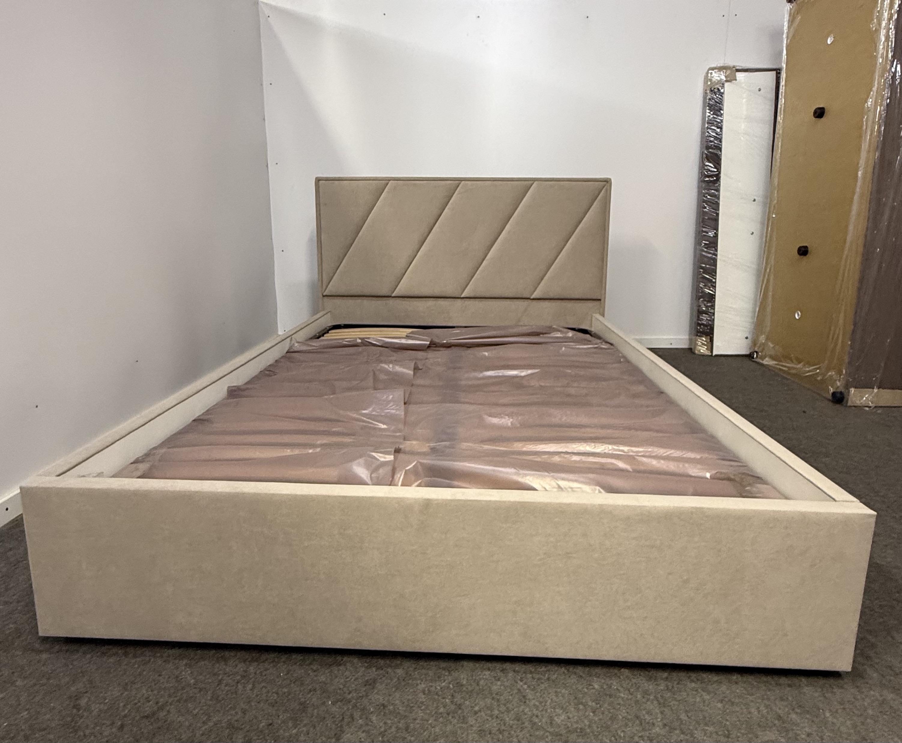 Кровать с подъемным механизмом ADS Mebli Сигма 120х200 см велюр Allure Бежевый (30746110) - фото 5 Кровать с подъемным механизмом ADS Mebli Сигма 120х200 см велюр Allure Бежевый (30746110) - фото 5