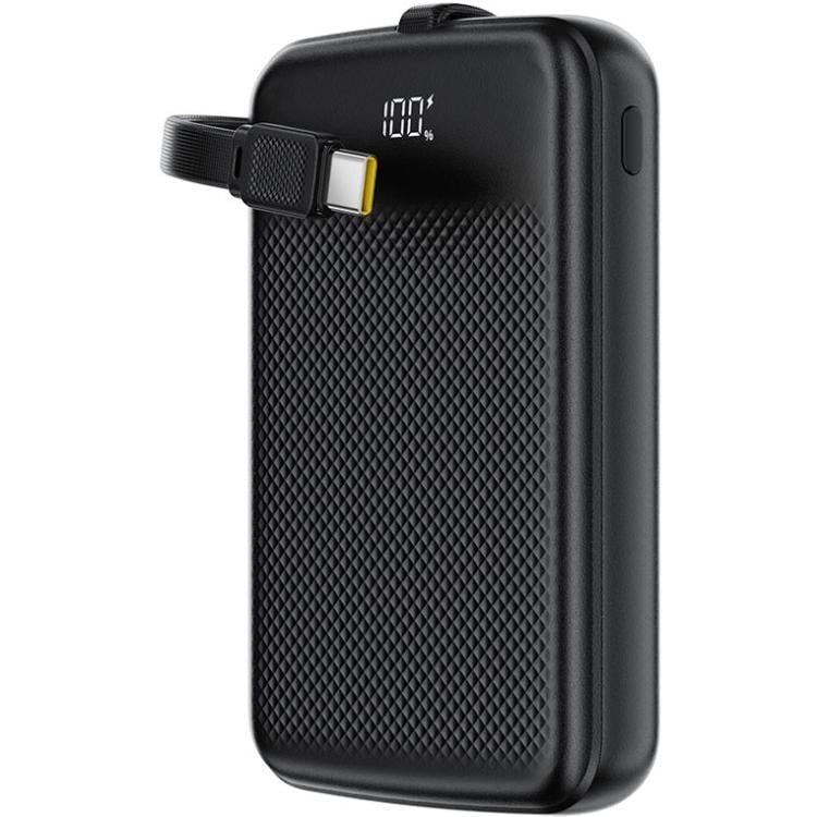 Повербанк Acefast M13 10000 mAh 22,5W PD QC3.0 2xUSB-C USB-A With Build Type-C Cable Black (6974316283959)