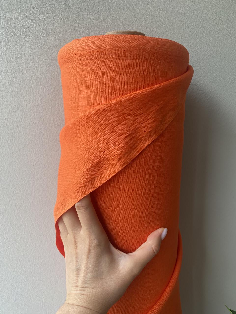 Ткань Linen Plus 100% лен Оранжевый 392/545 - фото 7 Ткань Linen Plus 100% лен Оранжевый 392/545 - фото 7