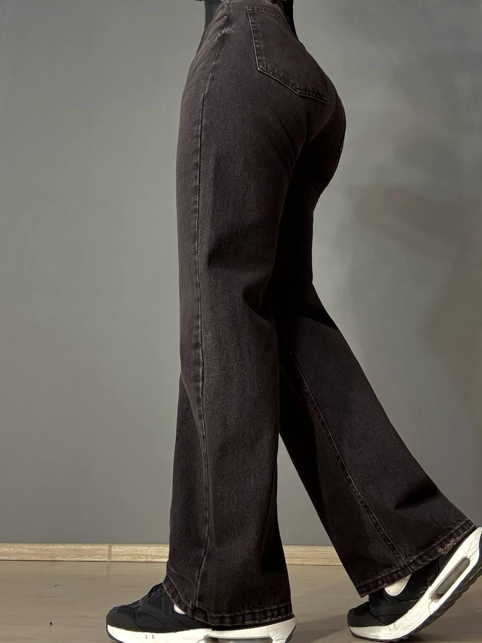 Джинсы женские Its Basic 2478-2 straight fit прямые р. 36 Черно-коричневый (5358) - фото 3