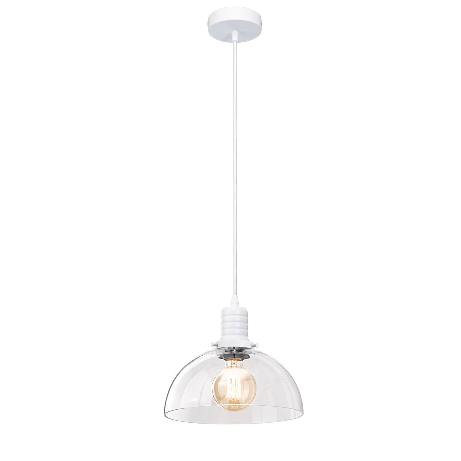 Подвесной светильник Hemisphere Clear Jazz Collection Ретро из прозрачного стекла White (PL-JC0004/White)