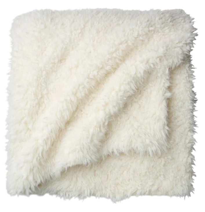 Плед из искусственного меха 130x180 см Белый (7faa905d)