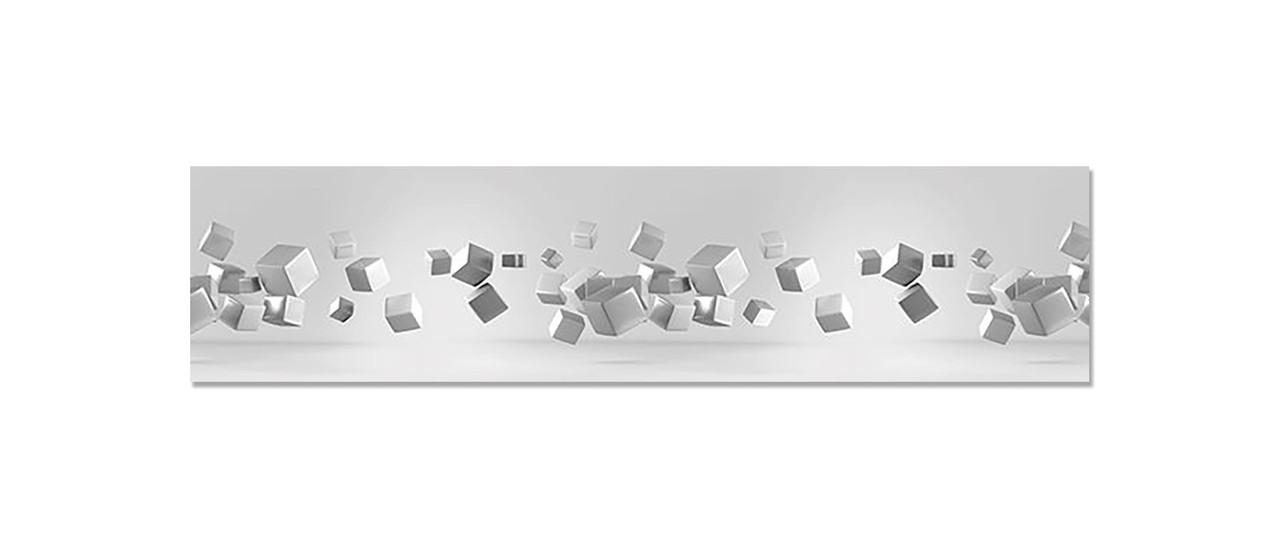 Наклейка виниловая на кухню Zatarga Серебряные Кубы 600х2500 мм (1283915546)