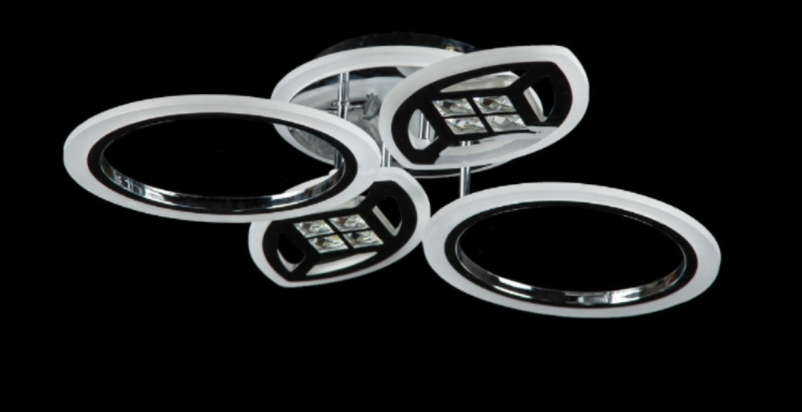 Светодиодная люстра LK29073/2/2/1 LED CR Белый/Хром (AN000818)