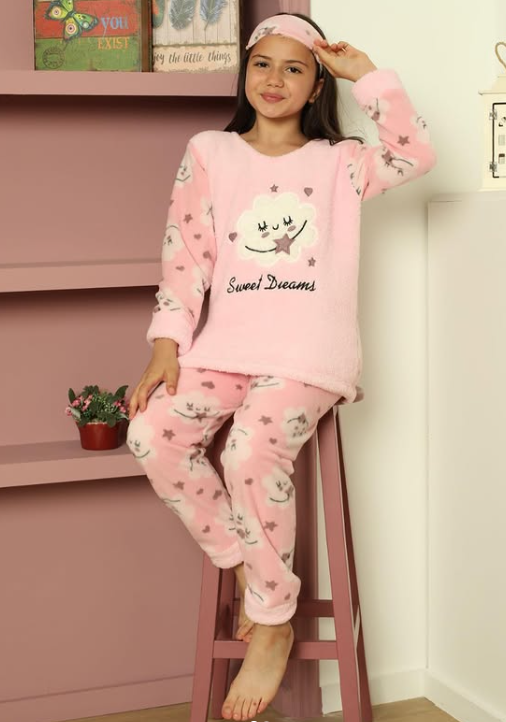 Пижама для девочки теплая полар флис BAYKAR Mini Moon Sweet dreams Розовый 110 см (1359) Пижама для девочки теплая полар флис BAYKAR Mini Moon Sweet dreams Розовый 110 см (1359)