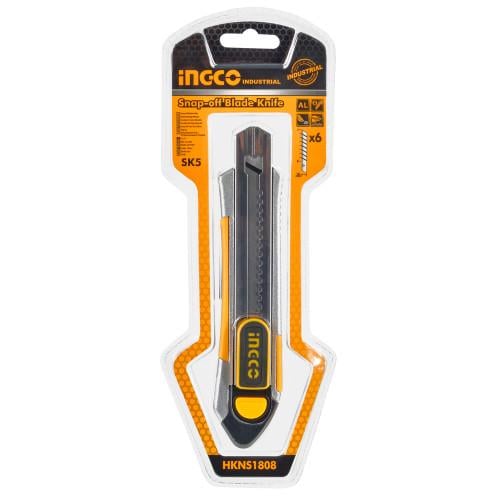 Ніж сегментний INGCO INDUSTRIAL 18 мм алюмінієвий (000143439)