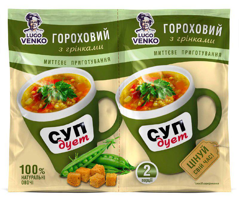 Набір супів швидкого приготування LUGO VENKO Дует Мікс 2х20 г 20 шт.(9354874235993) - фото 4