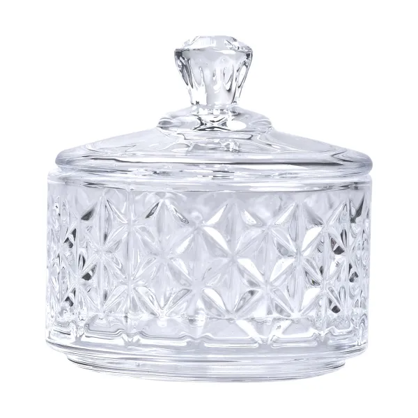 Конфетница с крышкой High Quality из хрустального стекла Ice flowers (HP-YH-30) - фото 2 Конфетница с крышкой High Quality из хрустального стекла Ice flowers (HP-YH-30) - фото 2