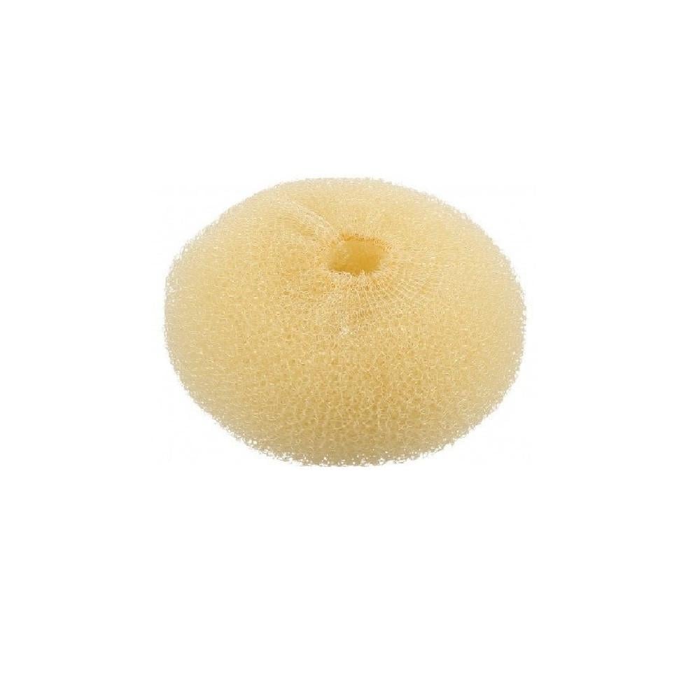 Валик для прически круглый Lussoni Hair Bun Ring Yellow 110 мм Светло-желтый (5903018916576)