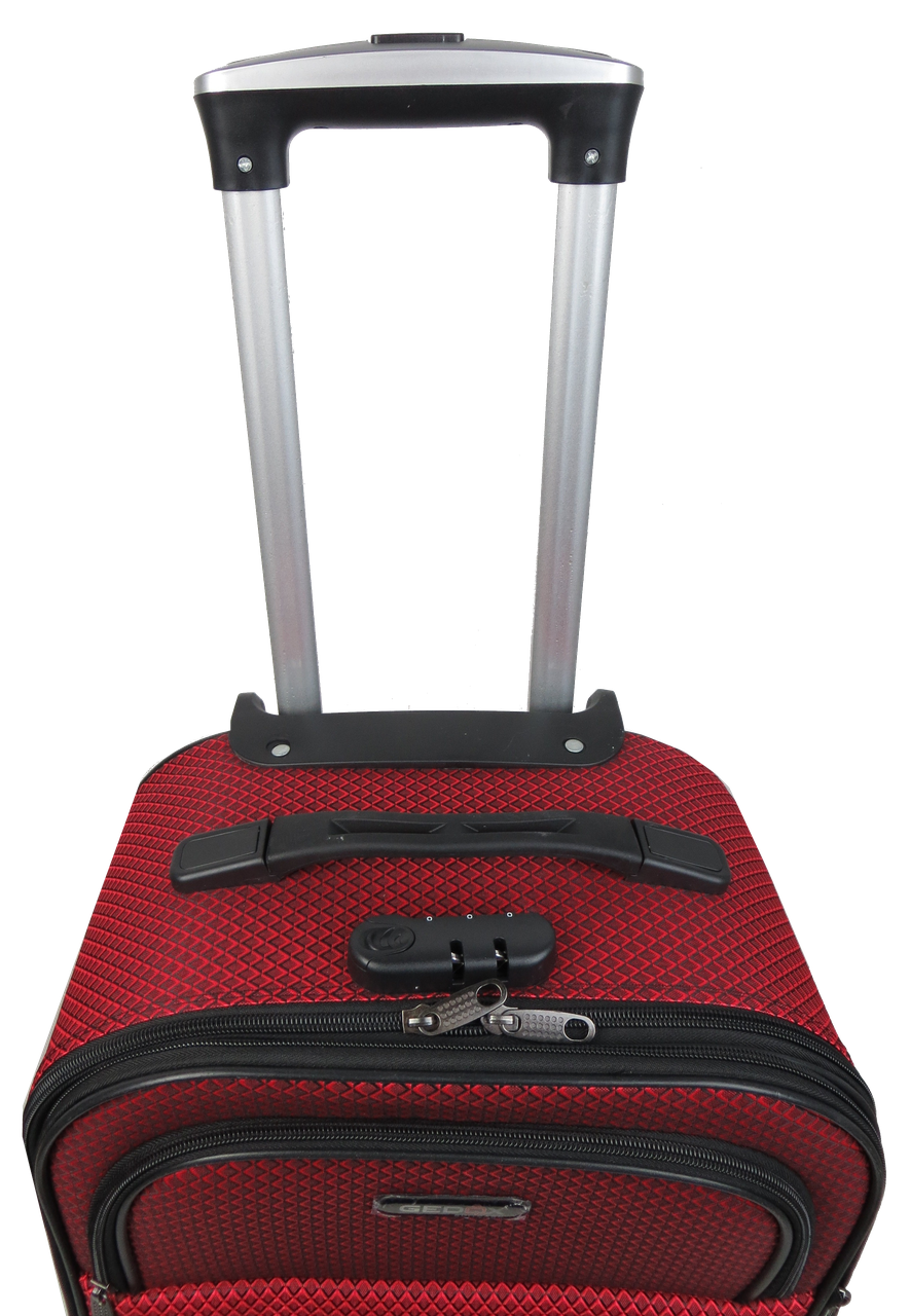 Чемодан на колесах Gedox GD Polo маленький в клетку 42 л Красный - фото 6