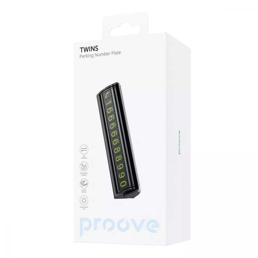 Табличка парковочная Proove Twins с люминесцентными цифрами и двумя номерами Black (612349) - фото 5 Табличка парковочная Proove Twins с люминесцентными цифрами и двумя номерами Black (612349) - фото 5