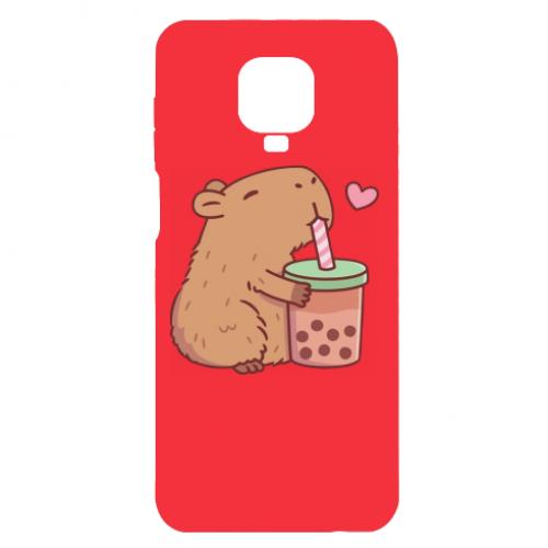 Чехол для Xiaomi Redmi Note 9S/9Pro/9Pro Max Boba tea capybara