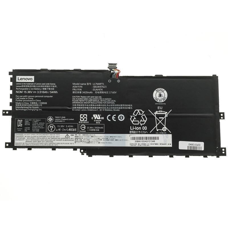 Аккумулятор для ноутбука Lenovo ThinkPad X1 Yoga 3rd Gen 3510 mAh 15,36V (147296)