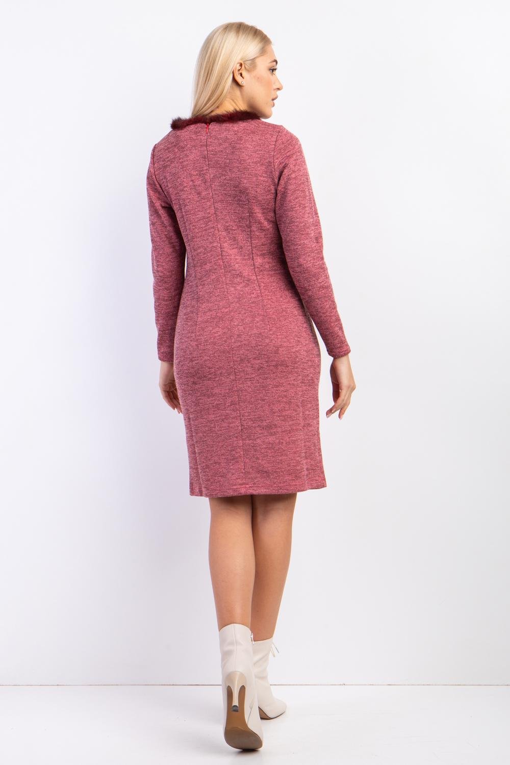 Платье женское прямого силуэта Diва р. 48 Розовый (029) - фото 2 Платье женское прямого силуэта Diва р. 48 Розовый (029) - фото 2