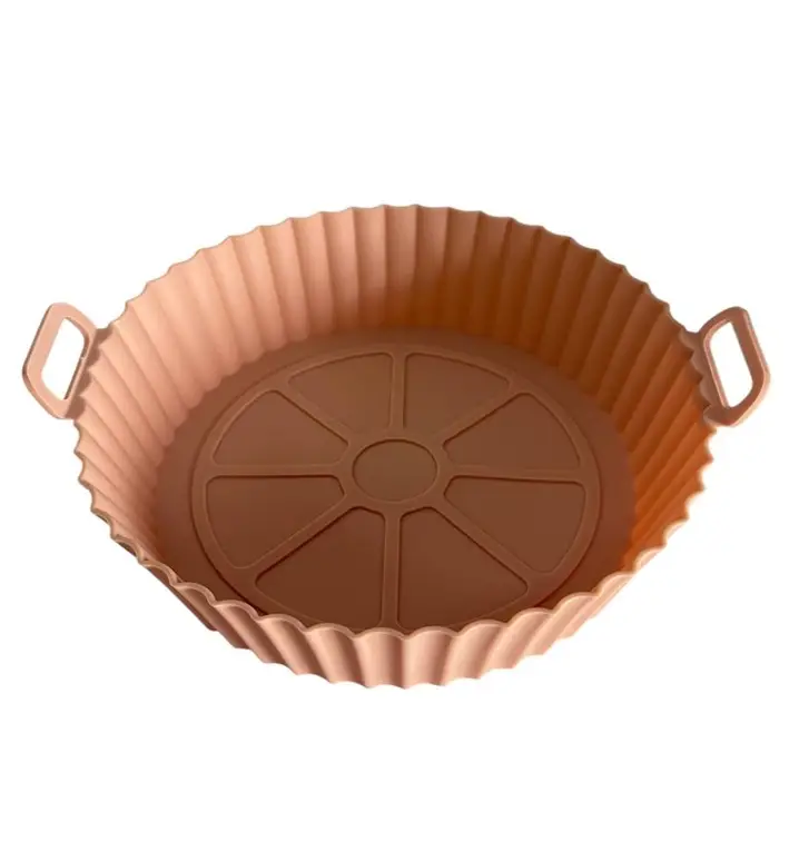 Форма в аэрогриль круглая силиконовая 19147 22х22х6 см Бежевый (8-6-5117360)