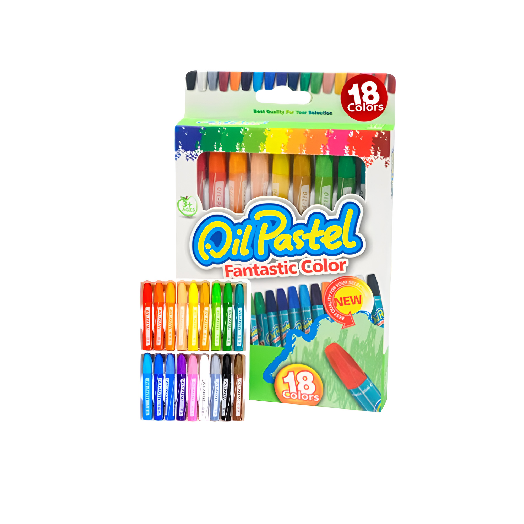 Пастель масляная Stenson WW01276ST 18 цветов из масла и пигмента для детей Разноцветный (385eaa18)