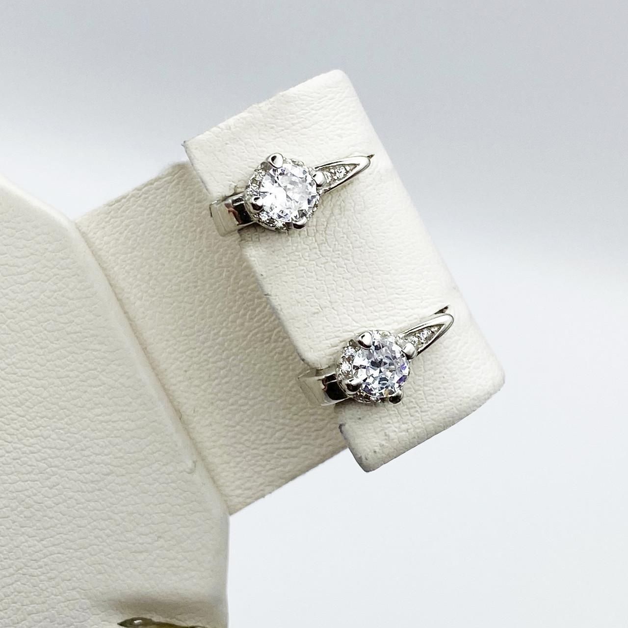 Серьги серебряные с кубическим цирконием 3,58 г (2089662873)