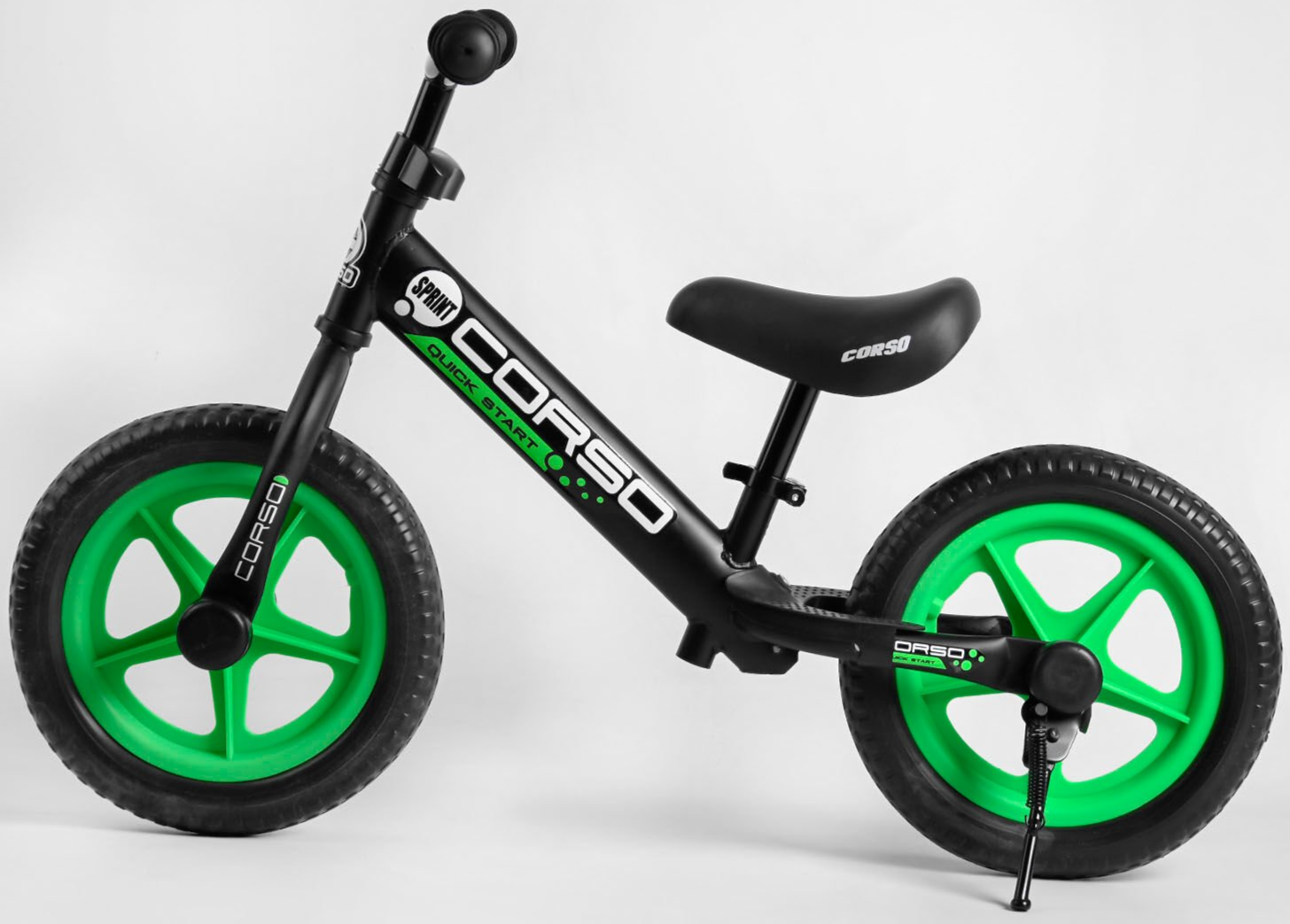 Біговел Corso Quick Start 12" EVA з підніжкою (08715) - фото 3