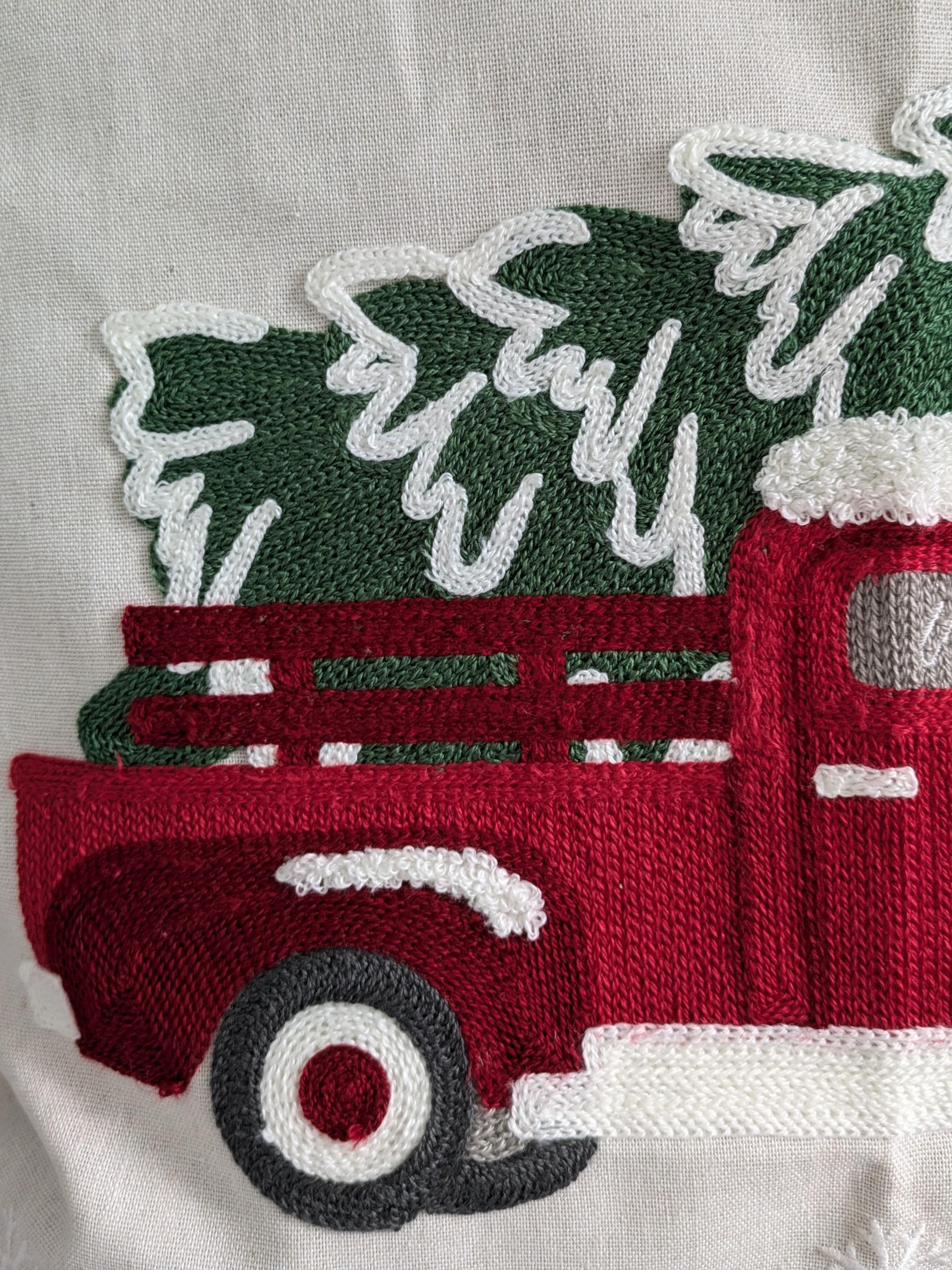 Набір наволочок новорічних Автомобіль і Гномик з вибитим малюнком 45х45 см (29514492) - фото 6