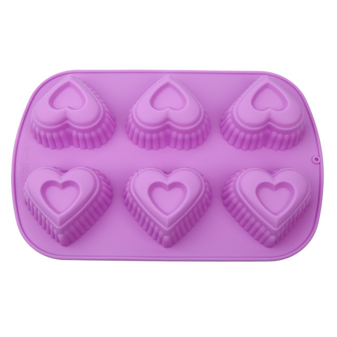 Форма силиконовая для выпечки Сердца 25х16 см (2356744424)