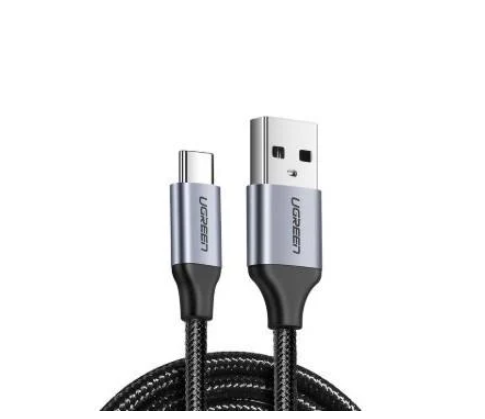 Кабель зарядный UGREEN Type-C с алюминиевым корпусом и нейлоновой оплеткой 3 A 0,25 m (US288)